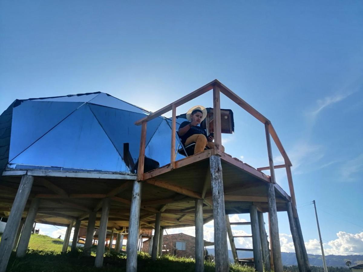 Cabanas El Mirador Del Tomine Guatavita Bagian luar foto