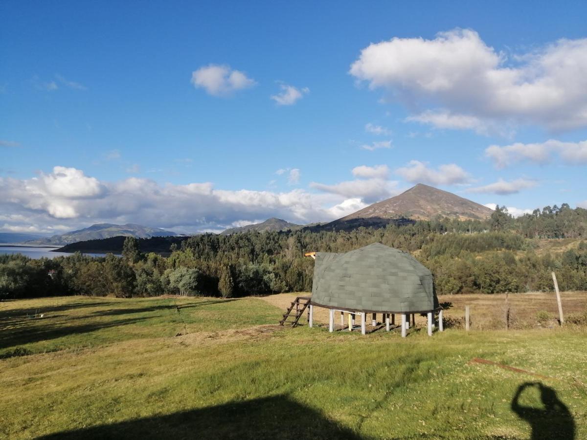 Cabanas El Mirador Del Tomine Guatavita Bagian luar foto